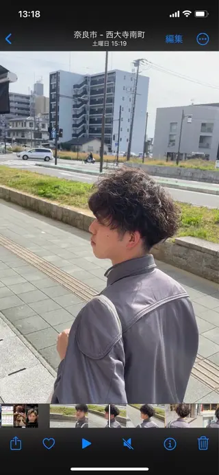ショート パーマ メンズ 辻 雅也のヘアスタイル