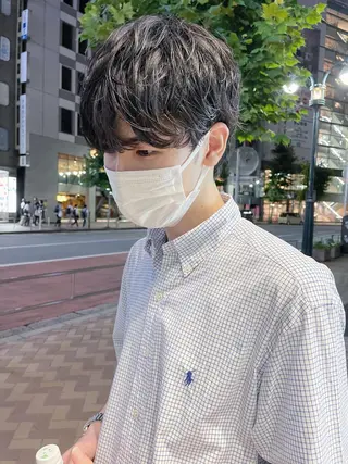 パーマ メンズ 青木 優歩のヘアスタイル