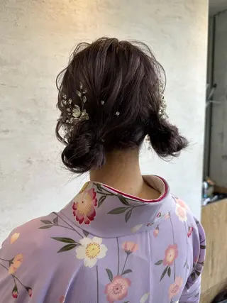 セミロング ヘアアレンジ 🎀ヘアセット/艶髪 /はやしほのか🎀のヘアスタイル