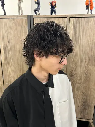 パーマ メンズ カズキ🌼曲がる 縮毛矯正のヘアスタイル