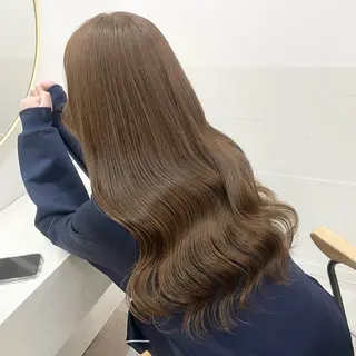 ロング カラー 🦋Yui🦋透明感 /ベージュ/Wカラーのヘアスタイル