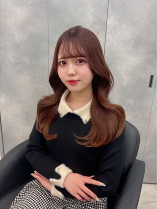 ロング のあ/カットモデル/ 縮毛矯正モデルのヘアスタイル