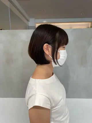 ショート オリーブ カラー✨有坂映哉のヘアスタイル