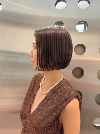 ミディアム 堀江 /木下椋麻のヘアスタイル