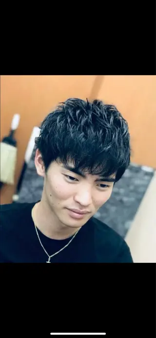 ミディアム カラー メンズ 堀 真人のヘアスタイル
