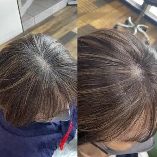ショート カラー 白髪ぼかし ハイライト専門/大嶋のヘアスタイル