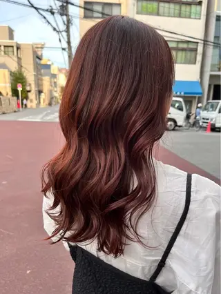 ロング 柿本 ひなのヘアスタイル