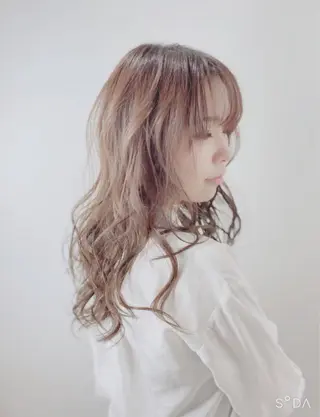 ロング カラー 上田 篤史のヘアスタイル
