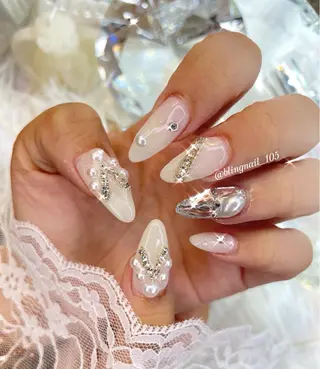 ネイル 23時まで❤︎韓国、 ワンホンネイルのネイルデザイン