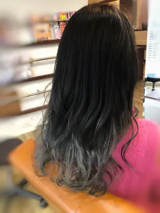 セミロング カラー 川本 あゆのヘアスタイル