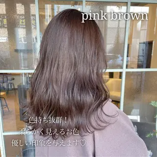 セミロング カラー 【完全個室】髪質改善 暖色カラー/山崎唯奈のヘアスタイル
