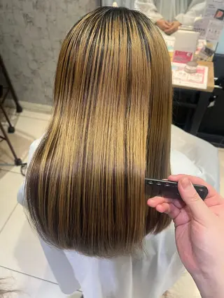 セミロング カラー ✨髪質改善カラー✨ ななみのヘアスタイル