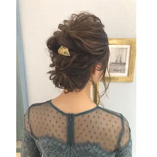 ヘアアレンジ 髪質改善 縮毛の達人 矢井由真のヘアスタイル