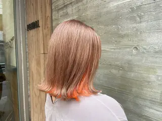 ミディアム カラー 齋藤 結愛のヘアスタイル