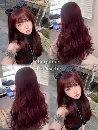 ロング カラー ヘアアレンジ えびけん/色落ちまで 可愛い♥️のヘアスタイル