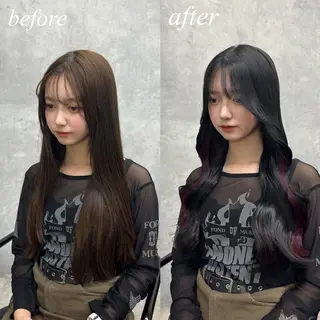 ロング カラー エクステ&"盛れる" 艶髪✨SYURIのヘアスタイル