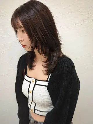 セミロング 宮下 敦のヘアスタイル