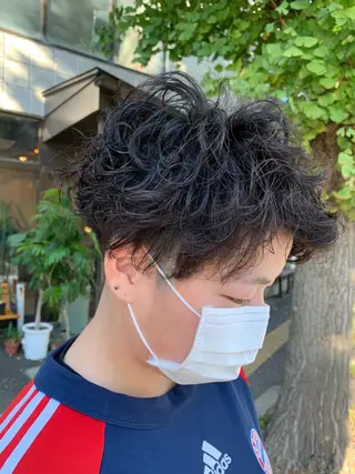 ショート パーマ 宮嶋 勇輔のヘアスタイル