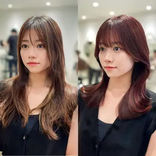 ロング 映える顔まわり/前髪 特化 💗 ユキマのヘアスタイル