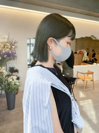 ショート カラー ヘアアレンジ ミニボブ/ブリーチ 🌈MISATOのヘアスタイル