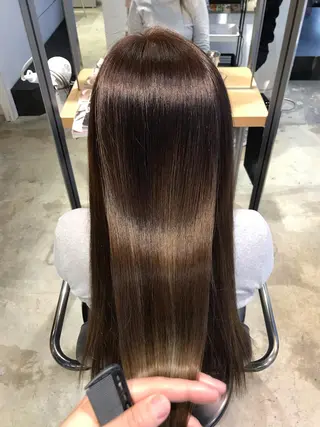 ロング パーマ 濱岡 恭子のヘアスタイル