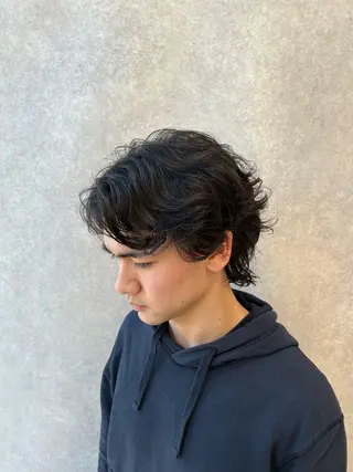 パーマ メンズ パーマ/ハイトーン 🌀中川航亜🌀のヘアスタイル