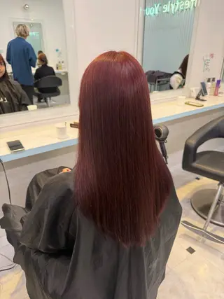 カラー 🇰🇷韓流暖色ヘア 🍒saaya🍒のヘアスタイル