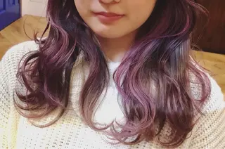 セミロング カラー 白髪ぼかし×デザイン 🕊️🫧ホウジョウのヘアスタイル