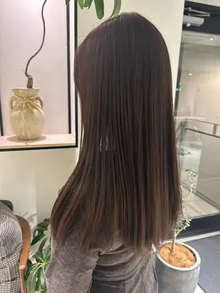 ロング カラー 暖色カラー 奥村陽花のヘアスタイル