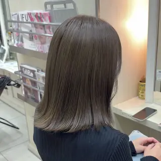 ミディアム カラー 横浜パーマ🌐ボブ✨ 暖色カラーもえかのヘアスタイル