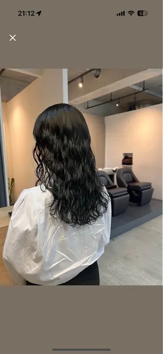 セミロング 🌿朝5分でお洒落 パーマスタイル🌿のヘアスタイル