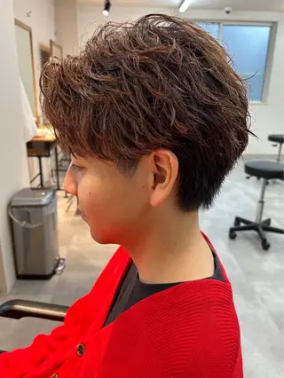 パーマ メンズ 保立/フェザーパーマ /メンズカット千葉のヘアスタイル
