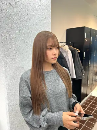 ロング カラー ブリーチカラー🦋‪ 田中さくらのヘアスタイル