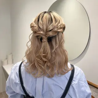 ミディアム ヘアアレンジ アレンジ/ブラウン カラー HARU🕯のヘアスタイル
