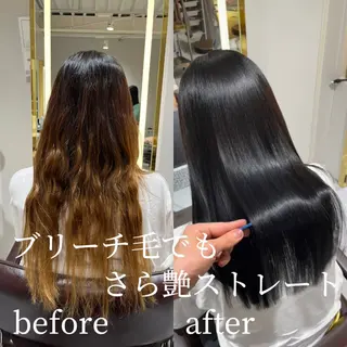 ロング カラー 髪質改善･縮毛矯正 特化･ユウシンのヘアスタイル