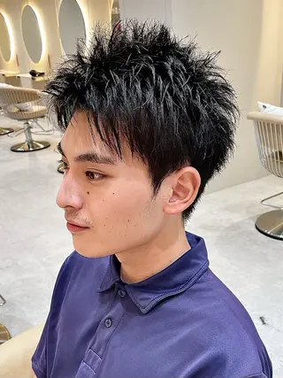 ショート パーマ メンズ 大人メンズパーマ メンズ特化　萱原大幹のヘアスタイル