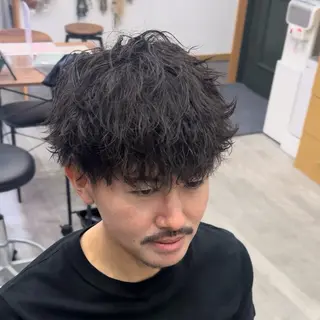パーマ メンズ ＆tigre 佐藤秀太のヘアスタイル