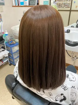 セミロング カラー 石塚 浩のヘアスタイル