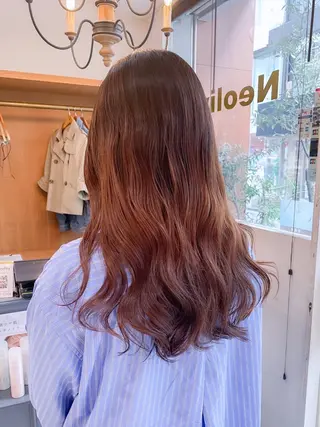 ロング パーマ ボブ ブリーチ/miinaのヘアスタイル