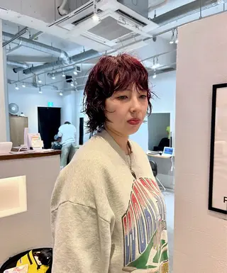 ショート カラー パーマ 朝が楽なパーマ 🌱ショート/緒方椋のヘアスタイル