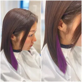 セミロング シールエクステ 🦋錦糸町YUKAのヘアスタイル