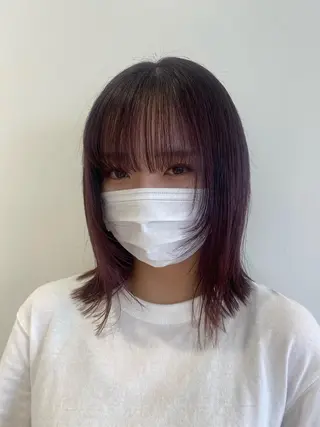ミディアム 薄暮 マツイ　レンのヘアスタイル