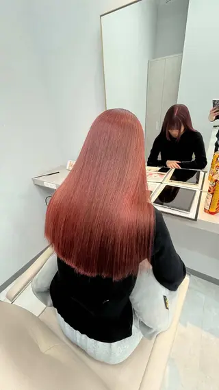 ミディアム カラー 艶カラー ／韓国風カラーのヘアスタイル