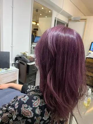 セミロング カラー ヘアアレンジ ネイル Sia中野新橋 『JUNYA』のヘアスタイル