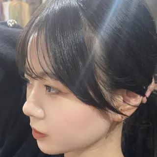 ミディアム 艶髪縮毛矯正×透明感 カラー◎mikuのヘアスタイル