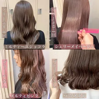 ミディアム カラー ヘアアレンジ 代表🎀 ふわモテ愛 され髪🩷yumiのヘアスタイル