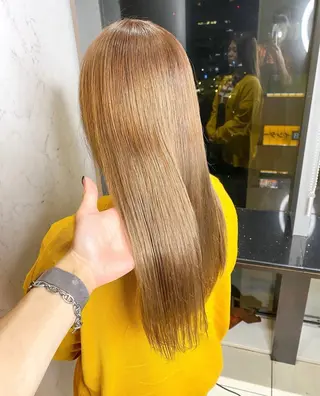 カラー 透明感カラー✨🩵 韓国ヘアkanatoのヘアスタイル