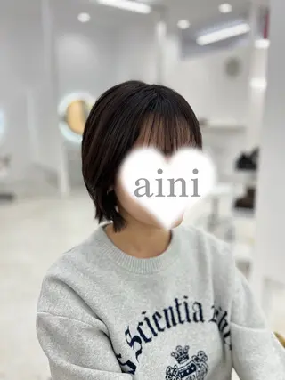 ショート カラー ✄﻿aini天王寺 ✄﻿ゆ乃のヘアスタイル