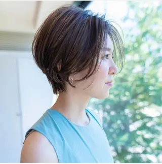ショート カラー パーマ 🍃服部 雅哉🍃銀座◎のヘアスタイル