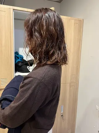 パーマ レイヤーカット🍏 オリーブ/ののかのヘアスタイル
